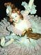 Antique German Dresden Lace Deco Lady Ballerina Dancer Doll Porcelain Figurine