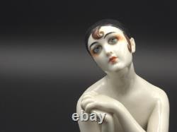 Antique German Dressel & Kister Pierrette Pierrot Half Doll Porcelain c. 1920