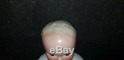 Antique German Frozen Charlie China Porcelain Approx. 15.5 Blonde Boy Doll