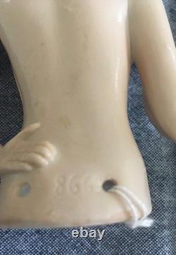 Antique German Half Doll Large flapper 1920 Exquisite Lady Perfect Porcelain