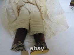 Antique German Kestner 148 Bisque Doll With Original Clothes And Wig