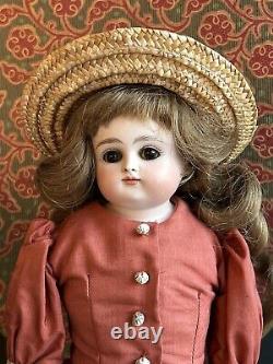 Antique German Kestner 16 Closed Mouth Turned Bisque Head Doll Kid Body