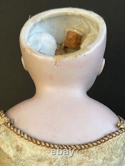 Antique German Kestner 16 Closed Mouth Turned Bisque Head Doll Kid Body