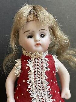 Antique German Miniature 5 Kestner 160  All Bisque Mignonette Doll