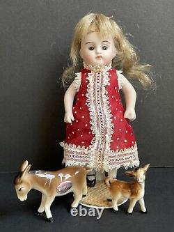 Antique German Miniature 5 Kestner 160  All Bisque Mignonette Doll