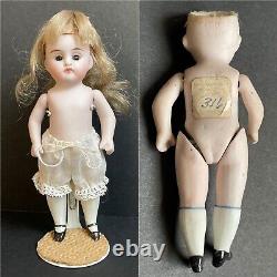 Antique German Miniature 5 Kestner 160  All Bisque Mignonette Doll