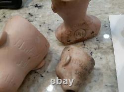 Antique German Porcelain Bisque Doll Baby Head Body Lot