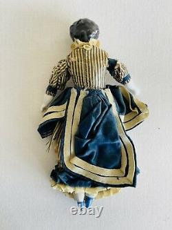 Antique German Porcelain China Head Doll Original Victorian Dress 8 1/2