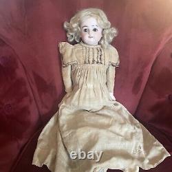 Antique German Porcelain Kling Doll Teeth, Original Clothes Leather Germany 1893