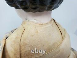 Antique Huge 1850 Kestner Covered Wagon 25 China Head Doll RARE Brown Eyes Orig