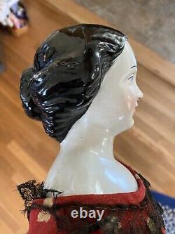 Antique Huge 26 China Head Doll Jenny Lind Conta & Boehme WithStunning Molding