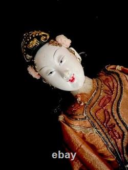 Antique Japanese Porcelain And Silk Opera Doll 1890 Antique Japanese Porcelain And Silk Opera Doll 1890
