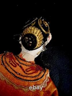 Antique Japanese Porcelain And Silk Opera Doll 1890