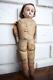 Antique Jointed Doll Stitched Leather Blue Eyes Creepy Scary Rare