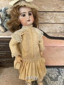 Antique Jumeau Size 8-17.7 Inch Bisque Head Open Mouth Tall Jumeau body 45 Cm
