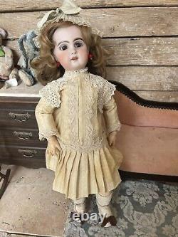 Antique Jumeau Size 8-17.7 Inch Bisque Head Open Mouth Tall Jumeau body 45 Cm