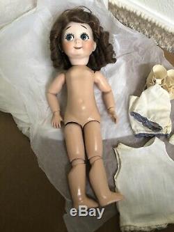Antique KESTNER Bisque JDK 221 GOOGLY Side Glance GERMAN Doll Jointed Body