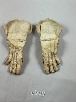 Antique KID LEATHER Gauntlet Doll Gloves Rare Find Nice
