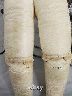 Antique Kestner #166 Bisque DollOriginal JDK Kid Leather Body & Original Wig