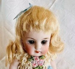 Antique Kestner Miniature 150 Bisque Open Close Eyes Jointed Clothed Doll