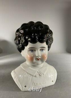 Antique LARGE SIZE Porcelain China Doll Head Dorothy Germany