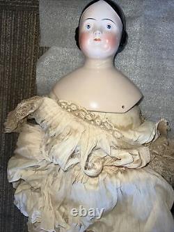 Antique Large 7 tall German China Head Doll Part Kestner And 22Body