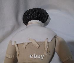 Antique Large China Shoulder Head Girl Doll Old Prairie Dress 34 tall 1880s