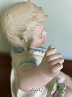 Antique Large Piano Baby 12 Heubach Type German Bisque Porcelain Nice