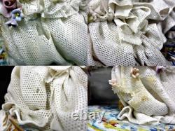 Antique Luigi Fabris Figurine Porcelain Lace Doll Bride 6.7in Made In Italy