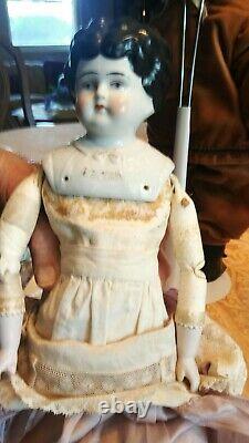 Antique PET NAME CHINA-HEAD DOLL/Bertha/c. 1800s/Hertwig & Co. /19/Used VG
