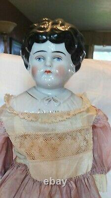 Antique PET NAME CHINA-HEAD DOLL/Bertha/c. 1800s/Hertwig & Co. /19/Used VG