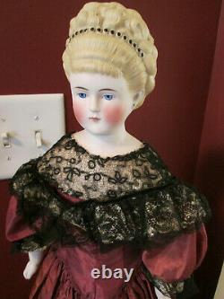 Antique Parian China Head Doll Princess Augusta