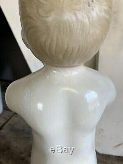 Antique Porcelain 19th Century Frozen Charlie Doll Statue (frozen Charlotte) 15
