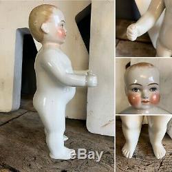 Antique Porcelain 19th Century Frozen Charlie Doll Statue (frozen Charlotte) 15