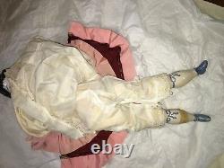 Antique Porcelain/China Hertwig Bertha Pet Name Doll, Fabric Body, Germany 21