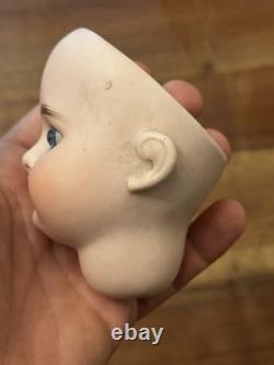 Antique Porcelain Doll Head Vintage Toy Size 1 Unsigned