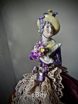 Antique Porcelain German Half Doll Of Lady Sarah Siddons Gainsborough Inspired