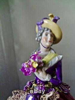 Antique Porcelain German Half Doll Of Lady Sarah Siddons Gainsborough Inspired