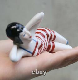 Antique Porcelain vintage German Nude bathing NAUGHTY doll figurine art deco
