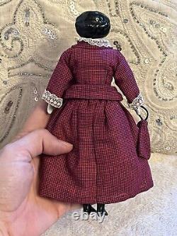 Antique Rare 7.5 High Brow China Doll Original Body Limbs Vintage Dress Clean