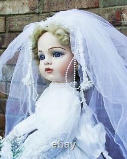 Antique Reproduction Bru Jne 13 Porcelain Victorian Bride Doll Patricia Loveless