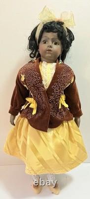 Antique Reproduction Bru Jne 8 Doll Fancy Outfit Leather Body African American