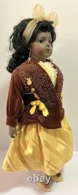 Antique Reproduction Bru Jne 8 Doll Fancy Outfit Leather Body African American