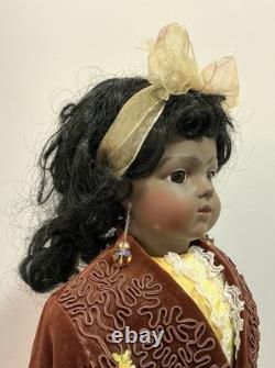 Antique Reproduction Bru Jne 8 Doll Fancy Outfit Leather Body African American