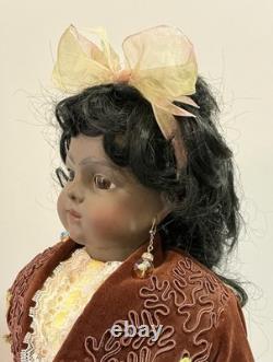 Antique Reproduction Bru Jne 8 Doll Fancy Outfit Leather Body African American