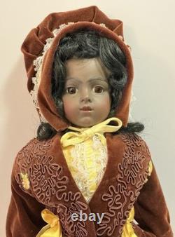Antique Reproduction Bru Jne 8 Doll Fancy Outfit Leather Body African American