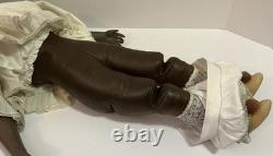 Antique Reproduction Bru Jne 8 Doll Fancy Outfit Leather Body African American