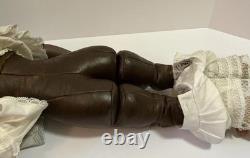 Antique Reproduction Bru Jne 8 Doll Fancy Outfit Leather Body African American