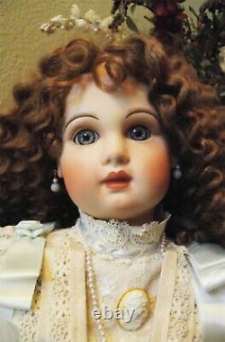 Antique Reproduction Tete Jumeau 28 In Porcelain Doll Patricia Loveless New