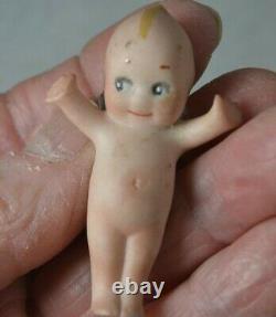 Antique Rose O'Neill buttonhole Kewpie doll 2 in label all good original